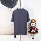 Fendi short-sleeve T-shirt in dark blue, plain front view