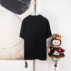 Fendi black short-sleeve T-shirt front view with FENDI logo