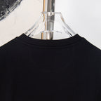 Fendi black crewneck T-shirt collar and shoulder seam