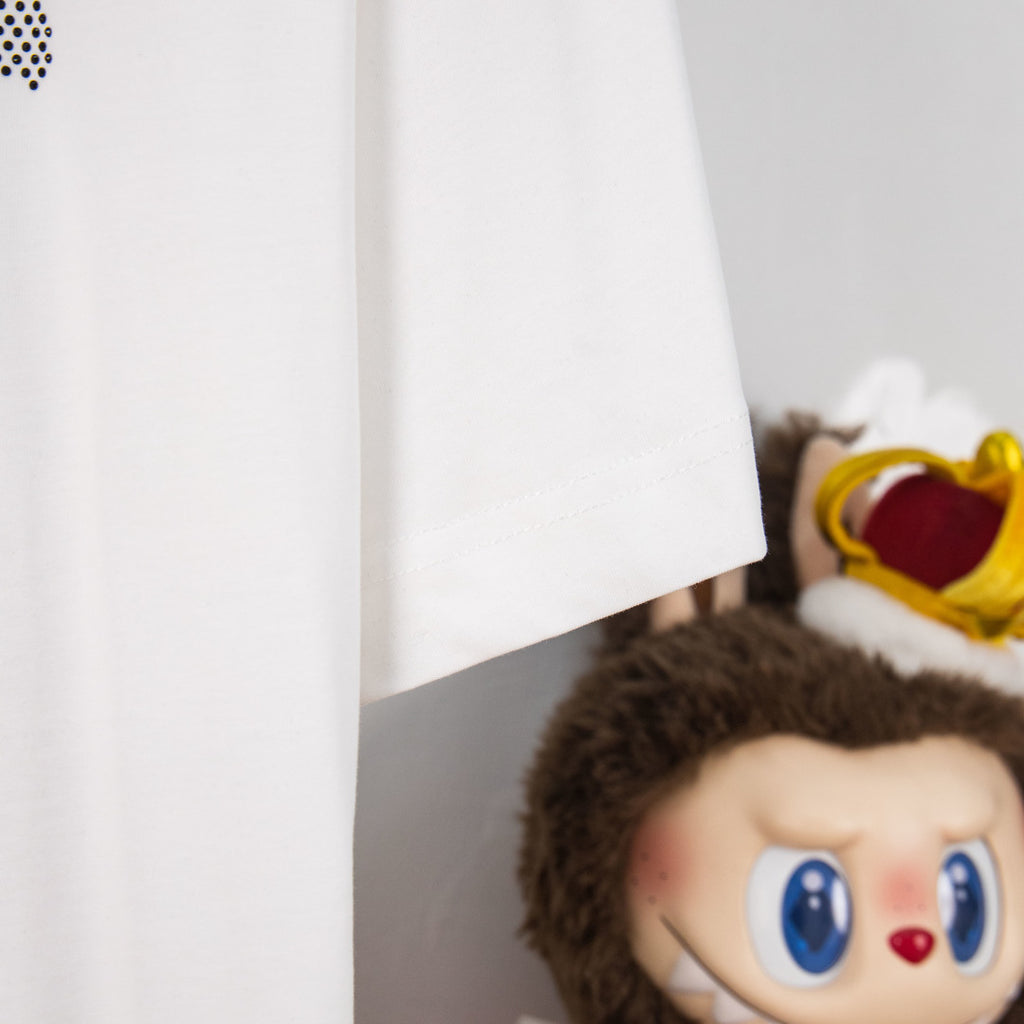 White Fendi T-shirt sleeve and hem detail