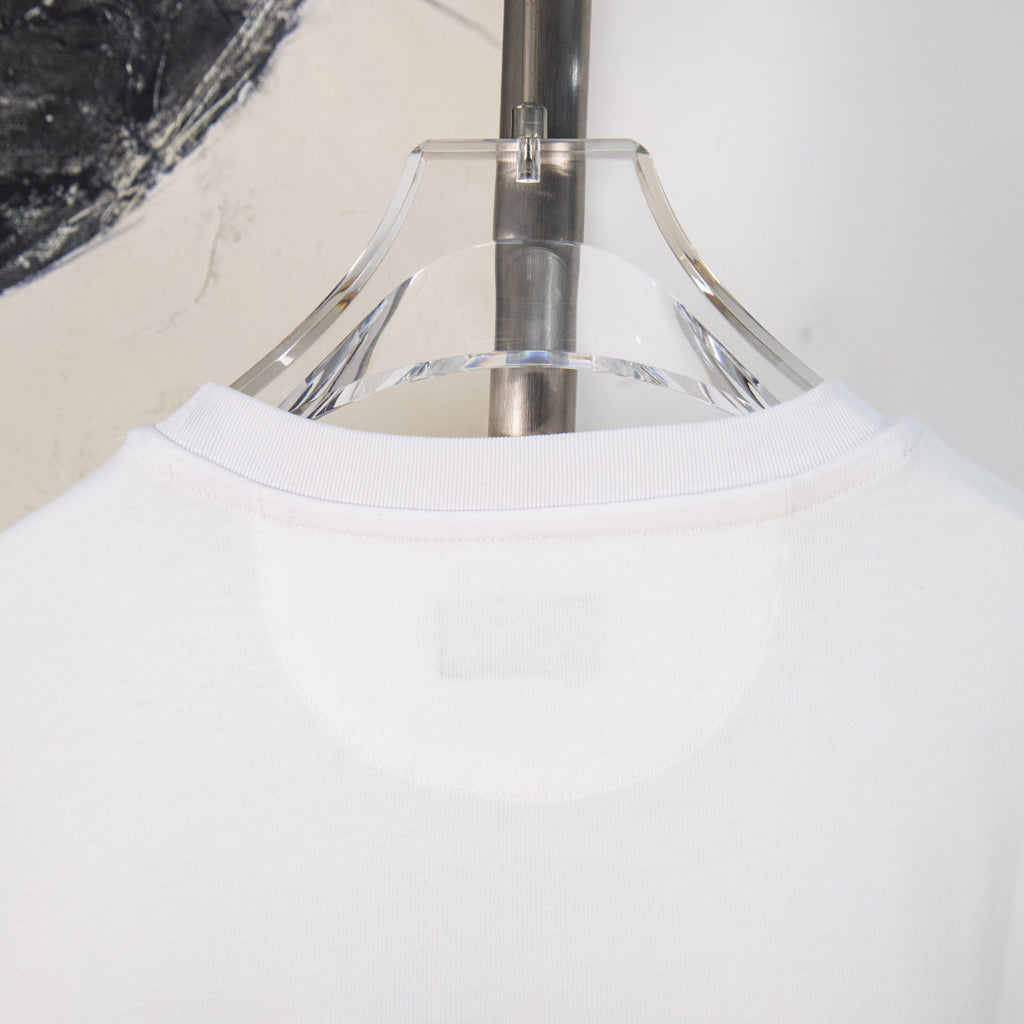 White Fendi T-shirt back view with crewneck collar