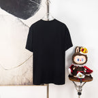 Black Dior T-shirt front view with crest patches
