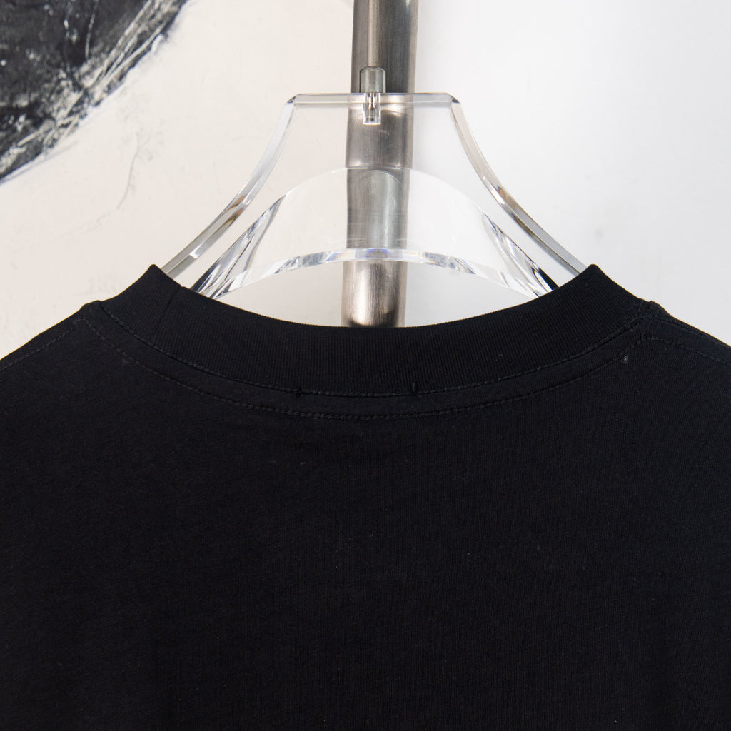 Black Dior T-shirt back neckline with ribbed collar