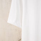 White Dior T-shirt side view with straight hem and short sleeve