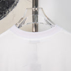 White Dior T-shirt collar and neckline with ribbed crew neck
