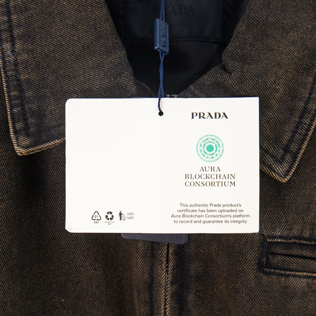 Jacket with Aura Blockchain Consortium authenticity tag