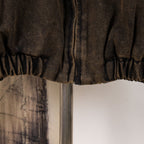 Jacket hem with gathered elastic detail and pocket opening