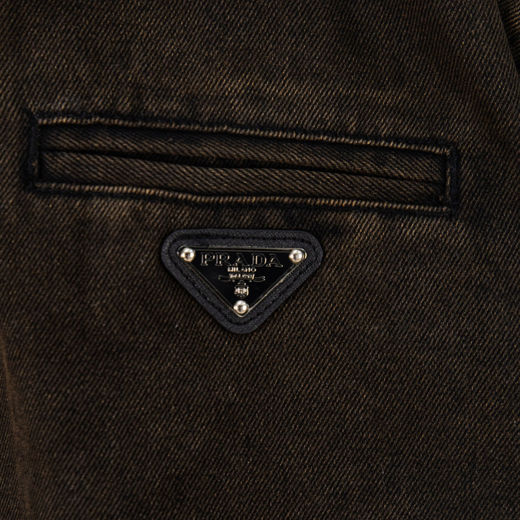Jacket chest pocket with triangular Prada logo patch