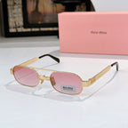 Gold-frame round sunglasses with rose lenses and tortoise-style temples