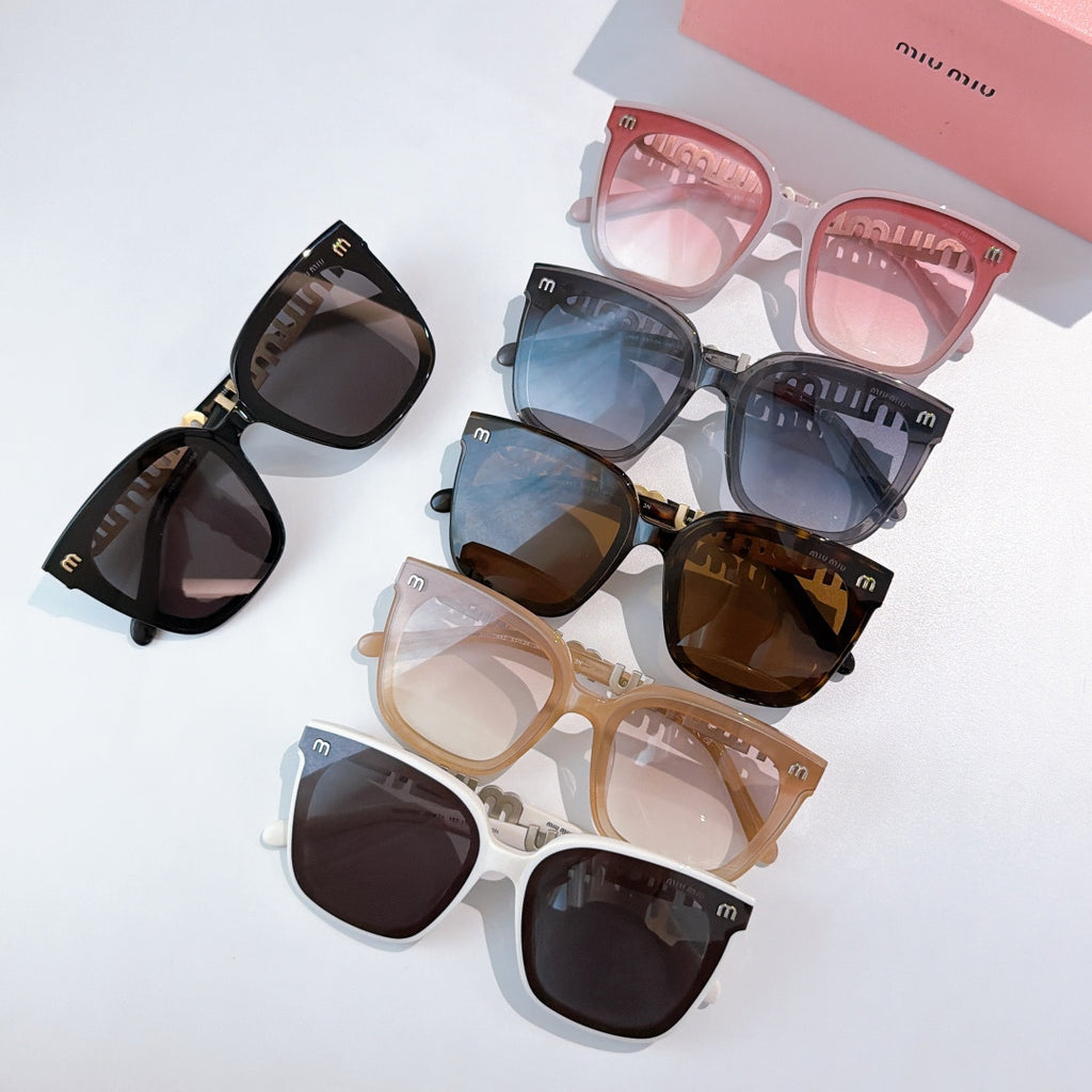 MiuMiu sunglasses set with multiple frames and tinted lenses