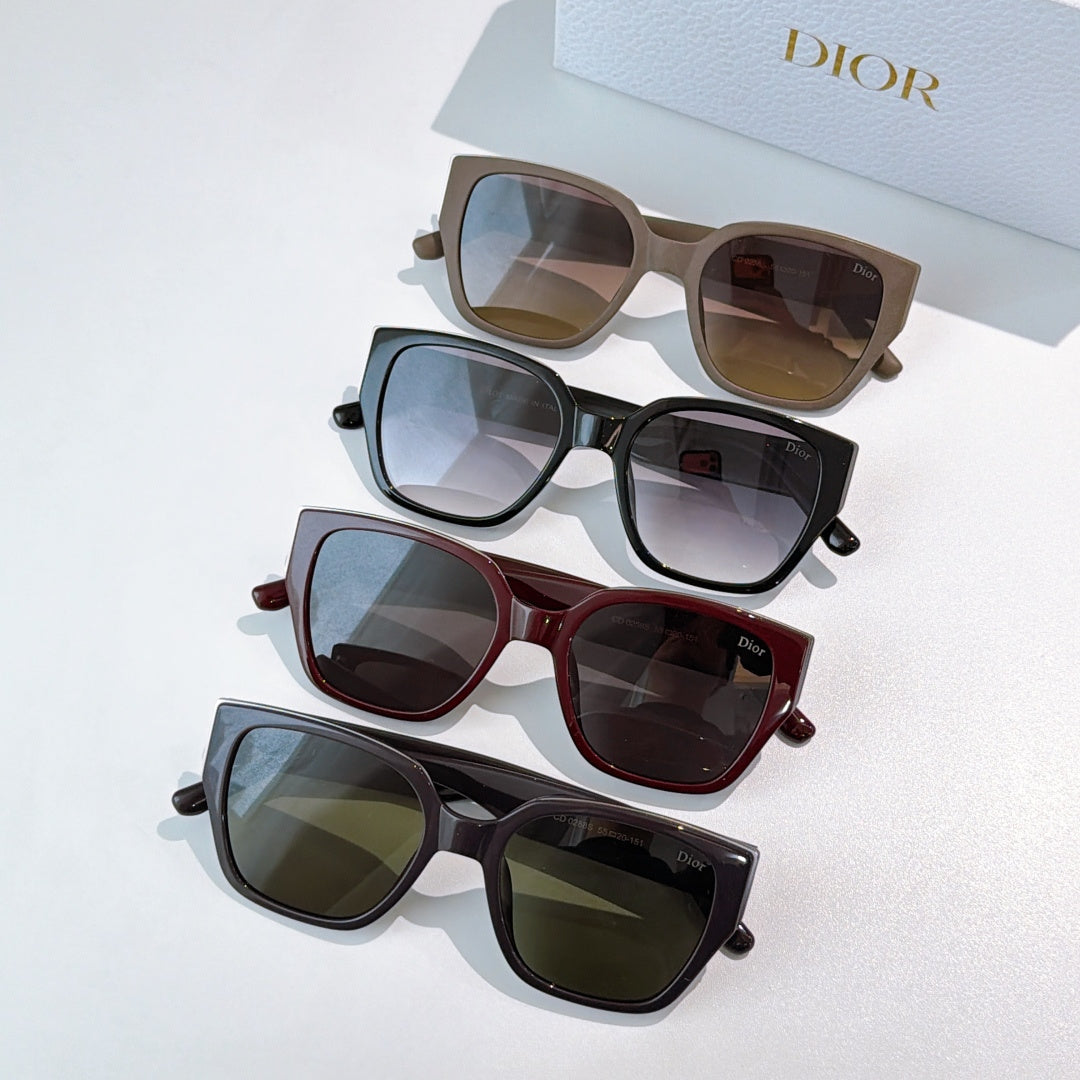 Collection of Dior sunglasses with mixed frames and tinted lenses