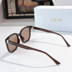 Brown sunglasses with tinted lenses, side view