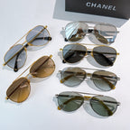 Assorted aviator sunglasses with mixed frames and colored mirrored lenses