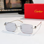 Cartier glasses with pale blue tinted lenses and silver metal frame
