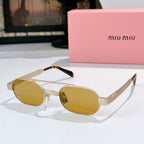 Gold-tone sunglasses with yellow lenses and tortoiseshell temples