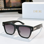 Dior sunglasses, black frame with dark purple tinted lenses