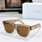 Dior sunglasses, tan frame with brown tinted lenses
