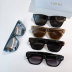 Dior sunglasses set, four frames in blue, tan, tortoiseshell, and black
