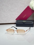 Cartier sunglasses with champagne lenses and gold frame