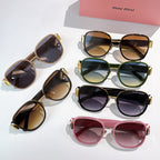 MiuMiu sunglasses set with mixed colored frames and tinted lenses in several styles