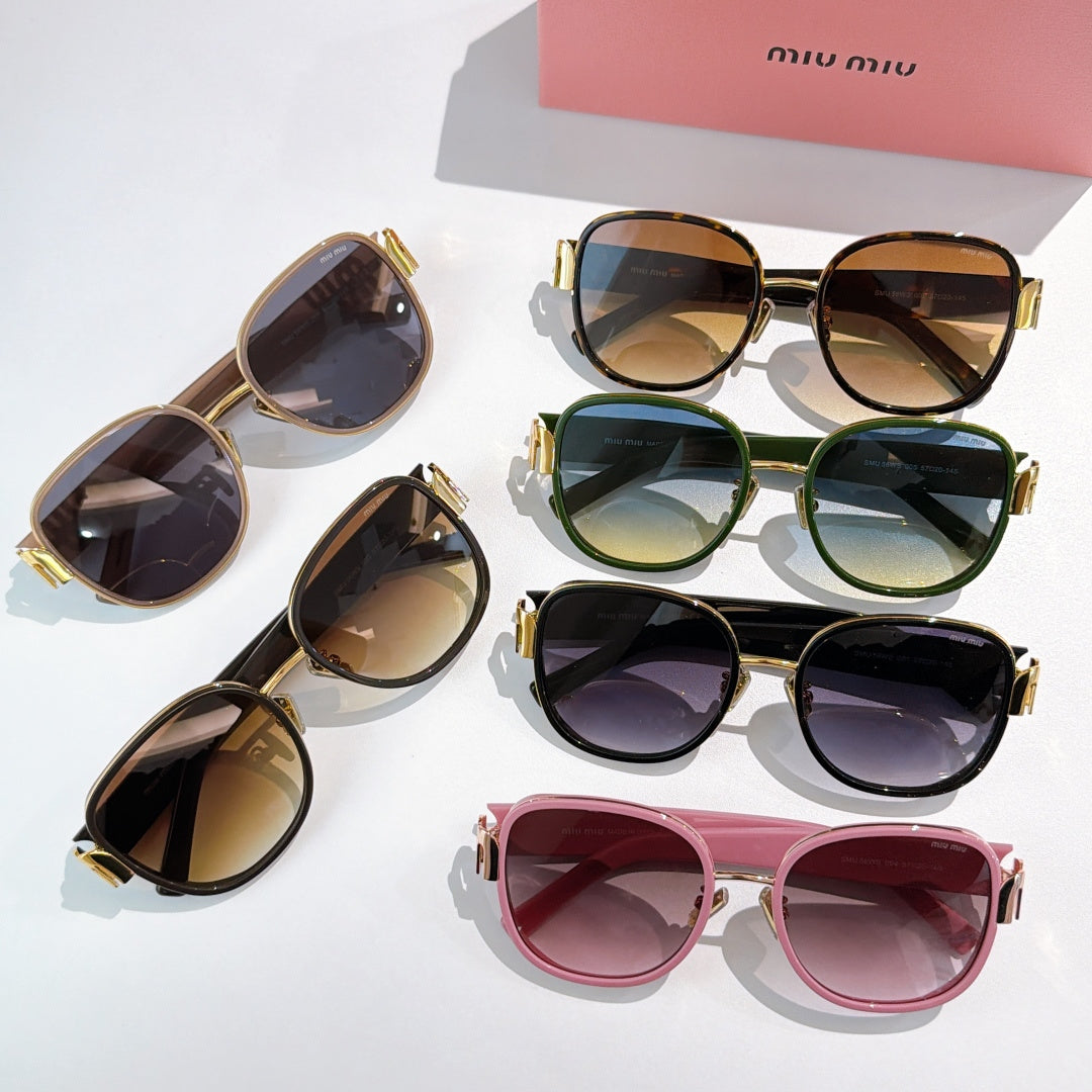 MiuMiu sunglasses set with mixed colored frames and tinted lenses in several styles