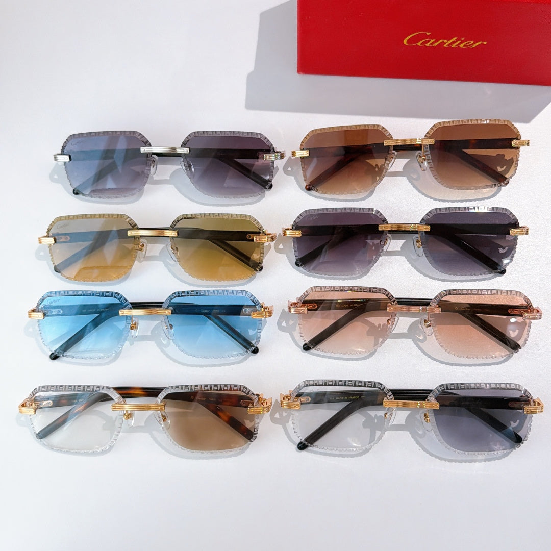 Cartier sunglasses set with mixed frames and assorted tinted lenses