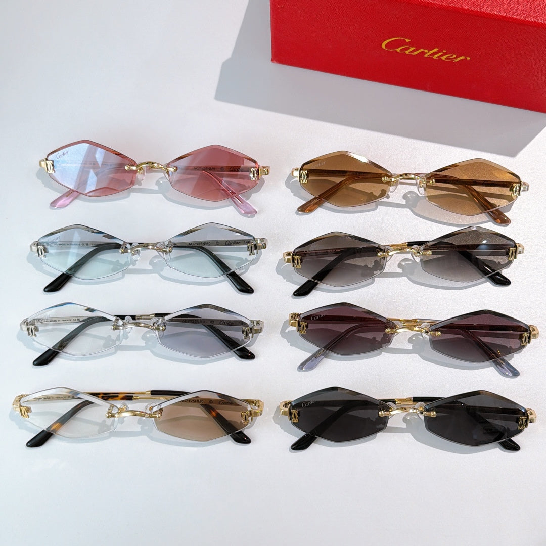 Cartier sunglasses assortment with mixed frame and lens colors