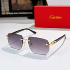 Cartier sunglasses with mauve gradient lenses, gold-tone metal, tortoiseshell temples