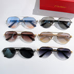 Multiple sunglasses set with assorted frames and tinted lens colors