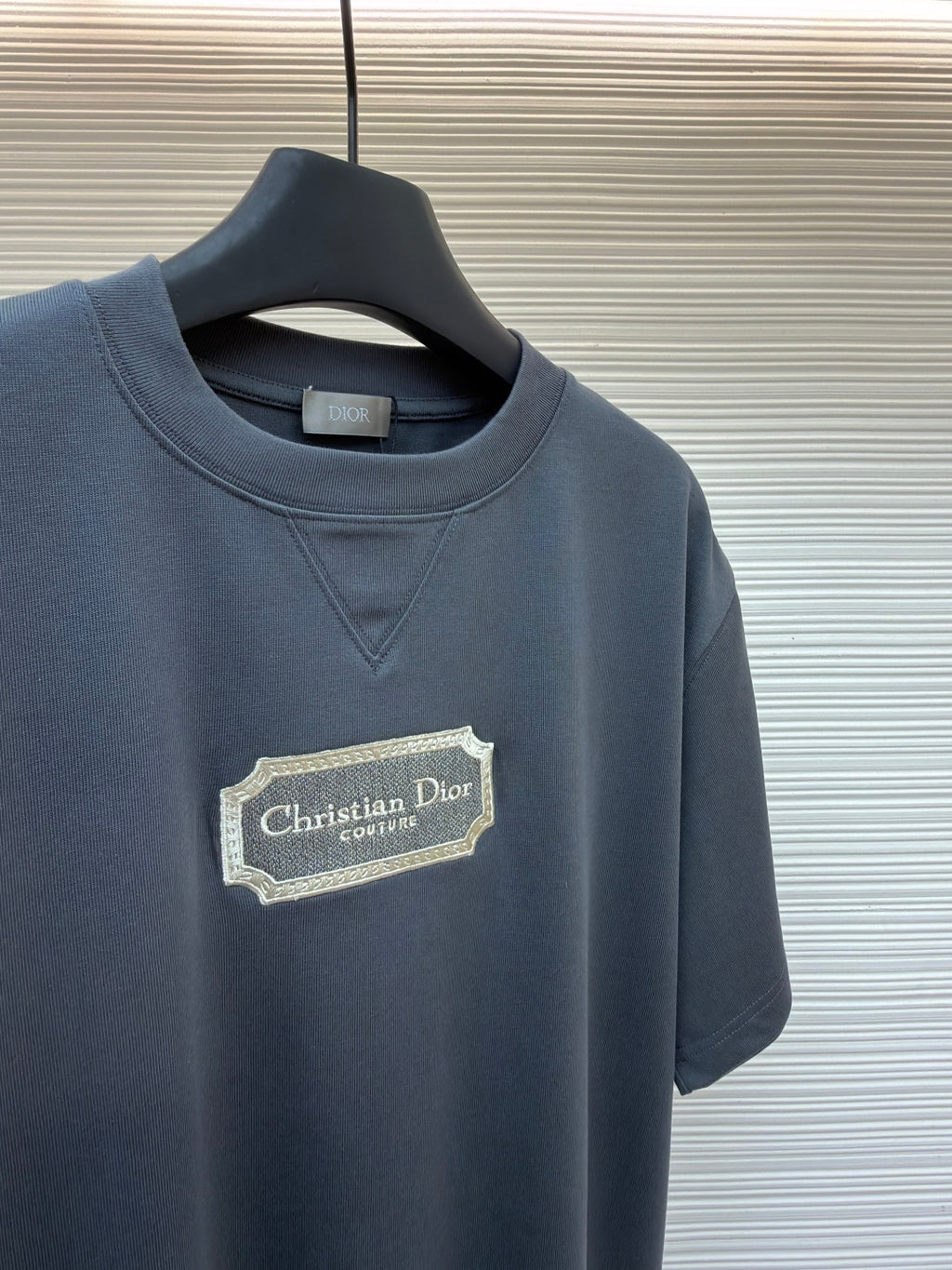 Dior crew-neck T-shirt with Christian Dior Couture logo patch at chest