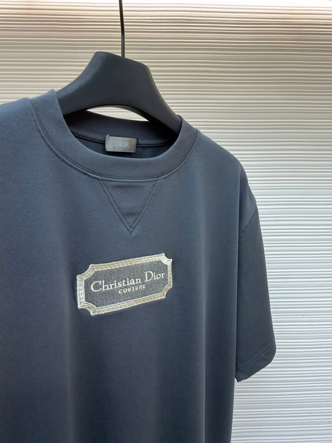 Dior crew-neck T-shirt with Christian Dior Couture logo patch at chest