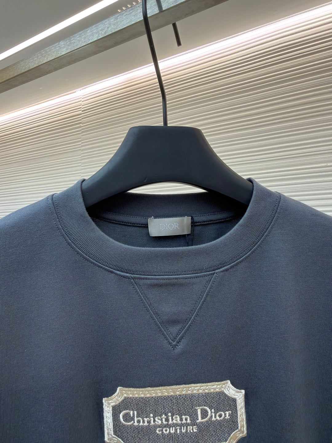 Dior crew-neck T-shirt with embroidered Christian Dior Couture logo patch