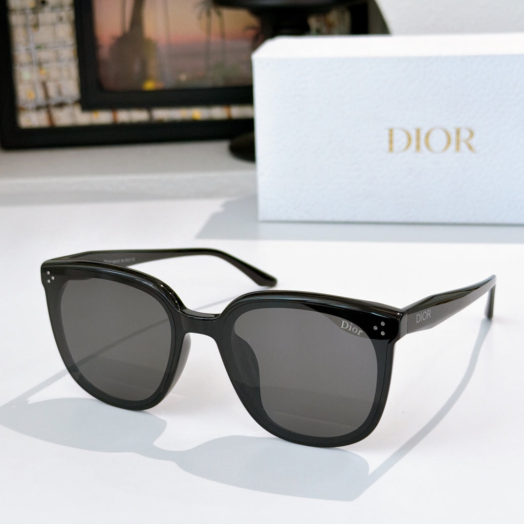 Dior cat-eye sunglasses with black frame and dark lenses