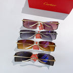 Cartier sunglasses set with multiple tinted lenses and gold frames