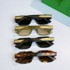 Bottega Veneta sunglasses set of four, with gold textured temples and tinted lenses