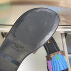 Louis Vuitton slide sandal outsole with textured tread and printed size markings