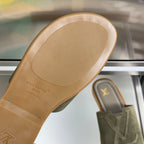 Louis Vuitton sandal sole, textured tan outsole with brand mark