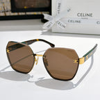 Celine sunglasses with tortoise frame and warm brown gradient lenses, gold-tone hardware