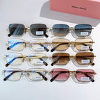 MiuMiu glasses assortment with mixed metal frames and tinted lenses
