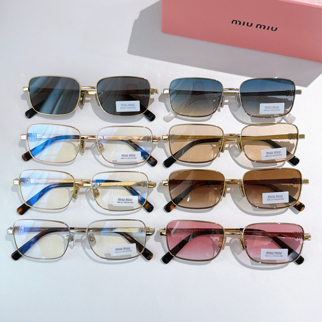MiuMiu glasses assortment with mixed metal frames and tinted lenses