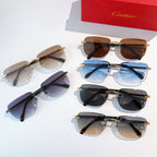 Cartier glasses multiple pairs with tinted lenses, gold metal frames, different colors