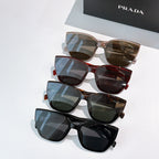 Stacked Prada sunglasses, mixed frames with tinted lenses