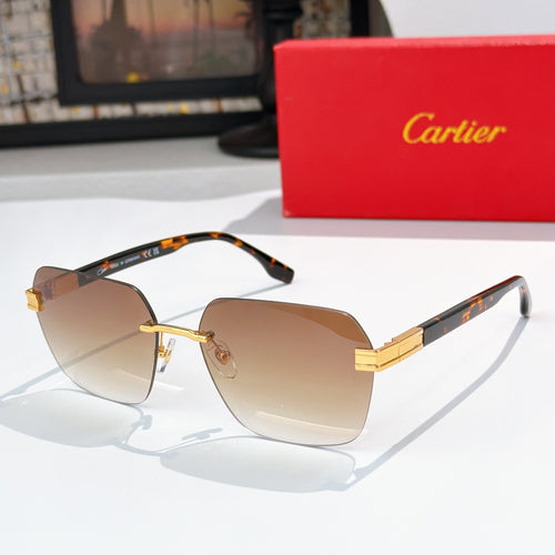 Designer glasses with tortoiseshell frame and amber-tinted gradient lenses, gold hinges