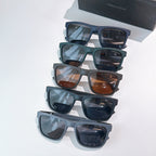Prada rectangular sunglasses set with mixed frames and tinted lenses