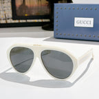 Versace sunglasses, white frames with dark gray lenses