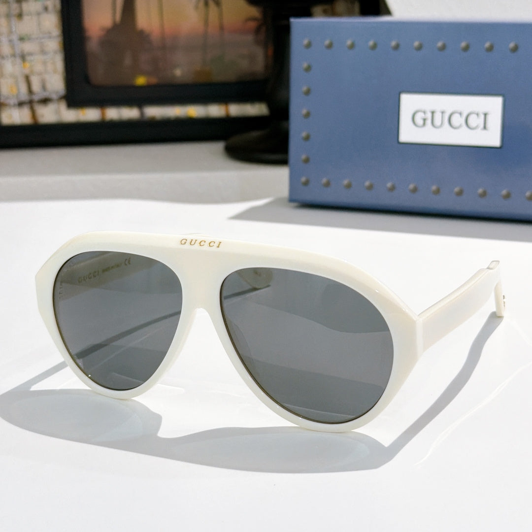 Versace sunglasses, white frames with dark gray lenses