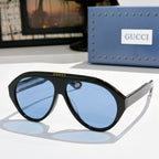 Versace sunglasses, black frames with light blue lenses
