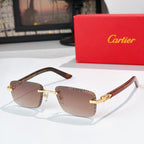 Fashion glasses with brown tortoise frames and tinted light lenses, gold-tone accents