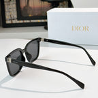 Dior sunglasses, black frame with dark lenses and slim metal temple arms