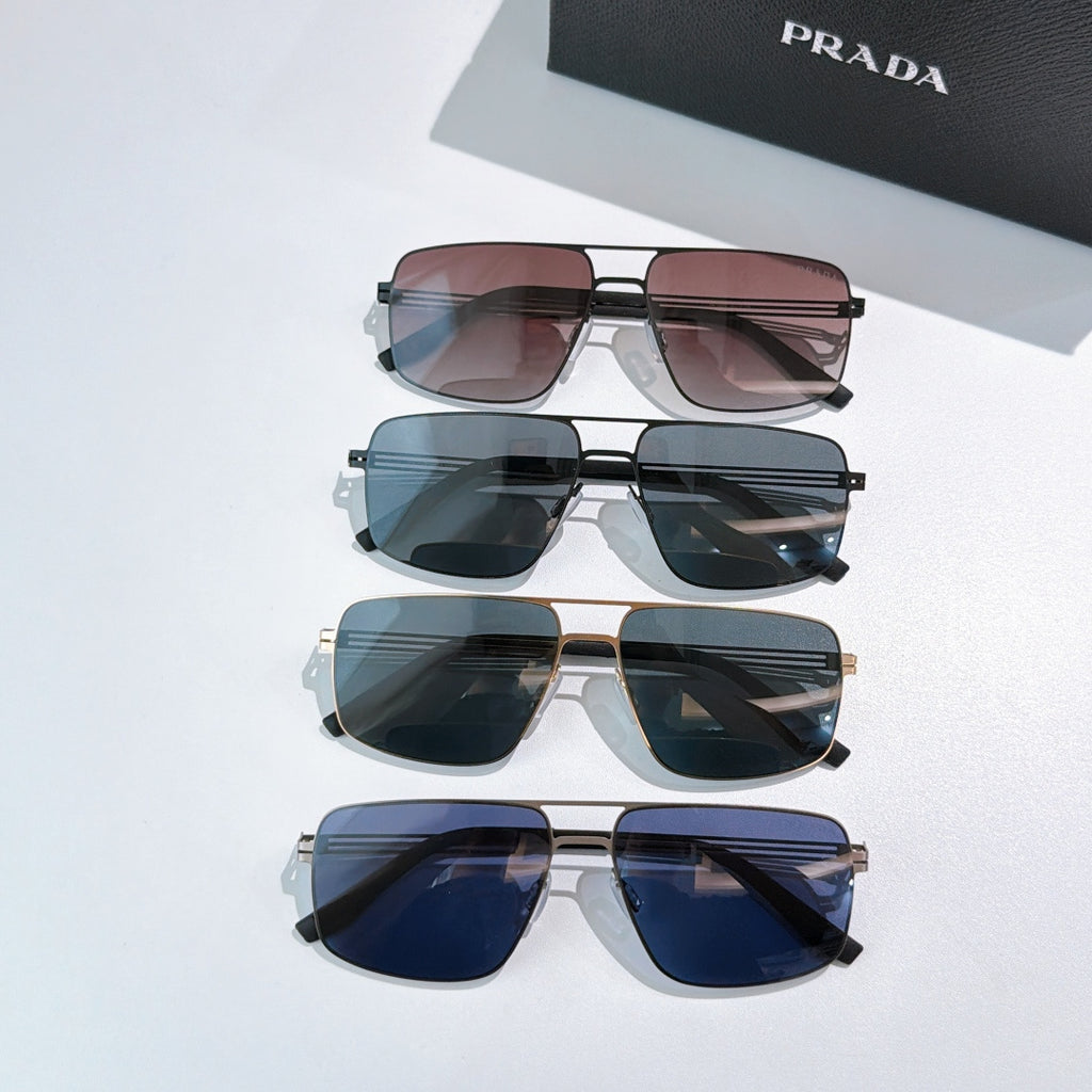 Prada sunglasses multipack with multiple lens colors, stacked front view